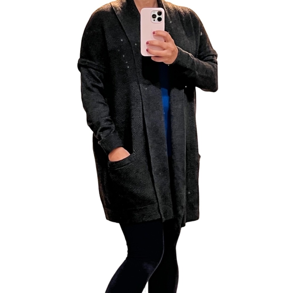 Martha Stewart Grey‎ Cardigan with pocket size S
